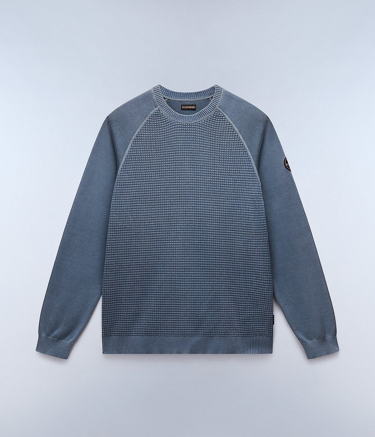 Napapijri Zanca Textured Crew Neck Jumper - Matt O'Brien Fashions
