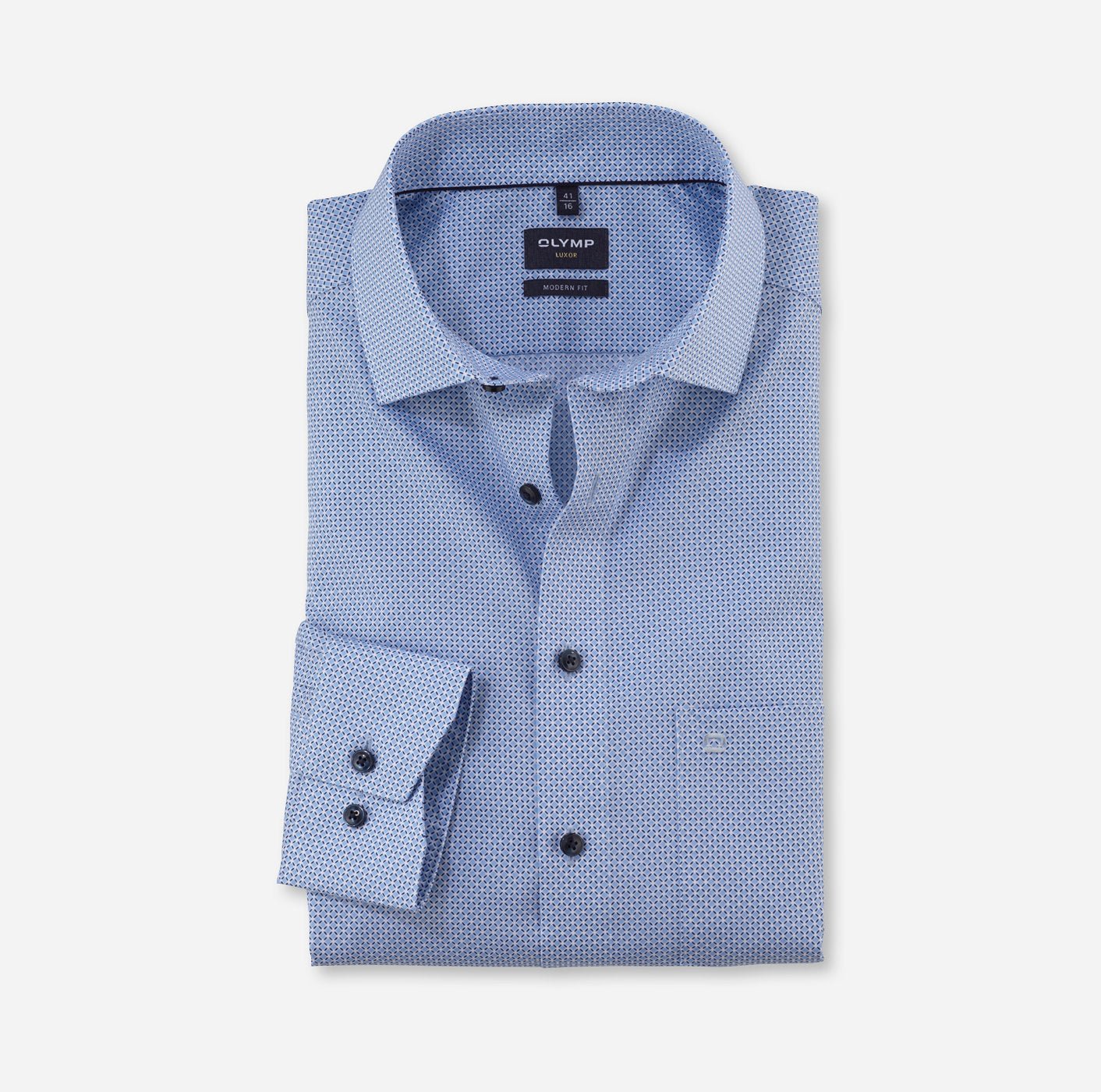 Olymp Luxor Modern Fit Print Shirt - Matt O'Brien Fashions