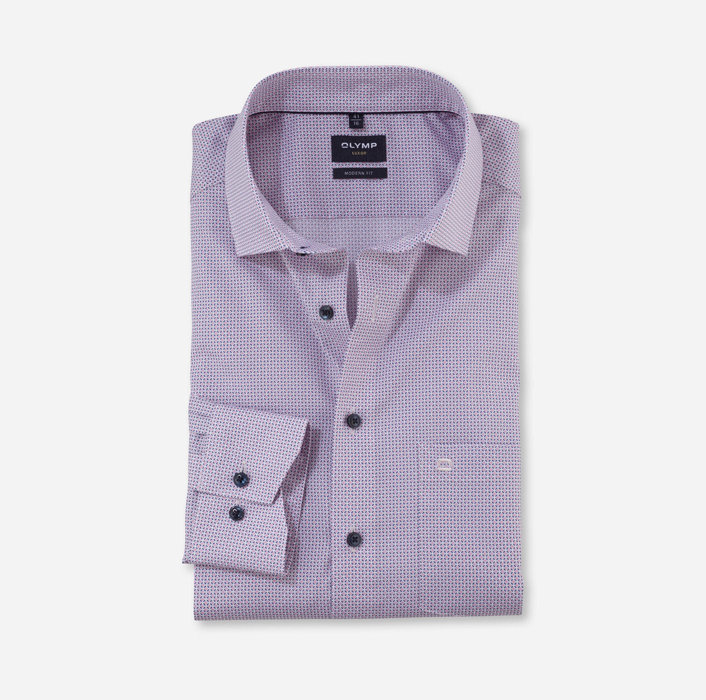 Olymp Luxor Modern Fit Print Shirt - Matt O'Brien Fashions