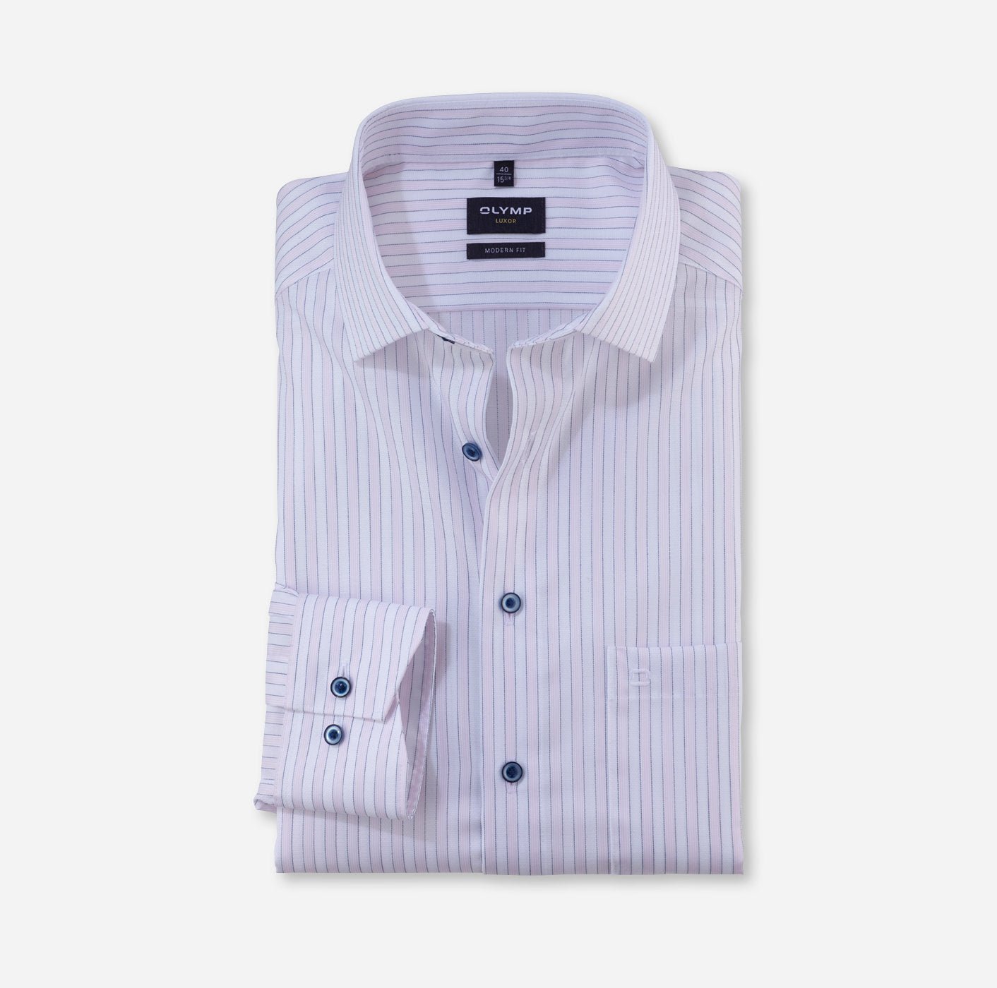 Olymp Luxor Modern Fit Striped Shirt - Matt O'Brien Fashions