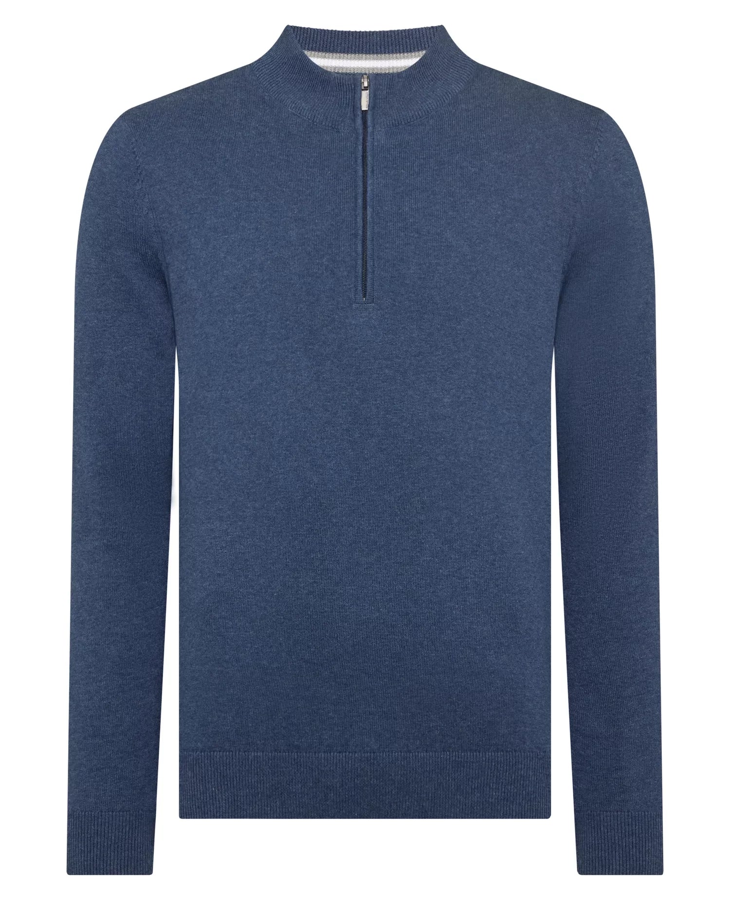 Remus Uomo Quarter Zip Cotton Sweater - Matt O'Brien Fashions