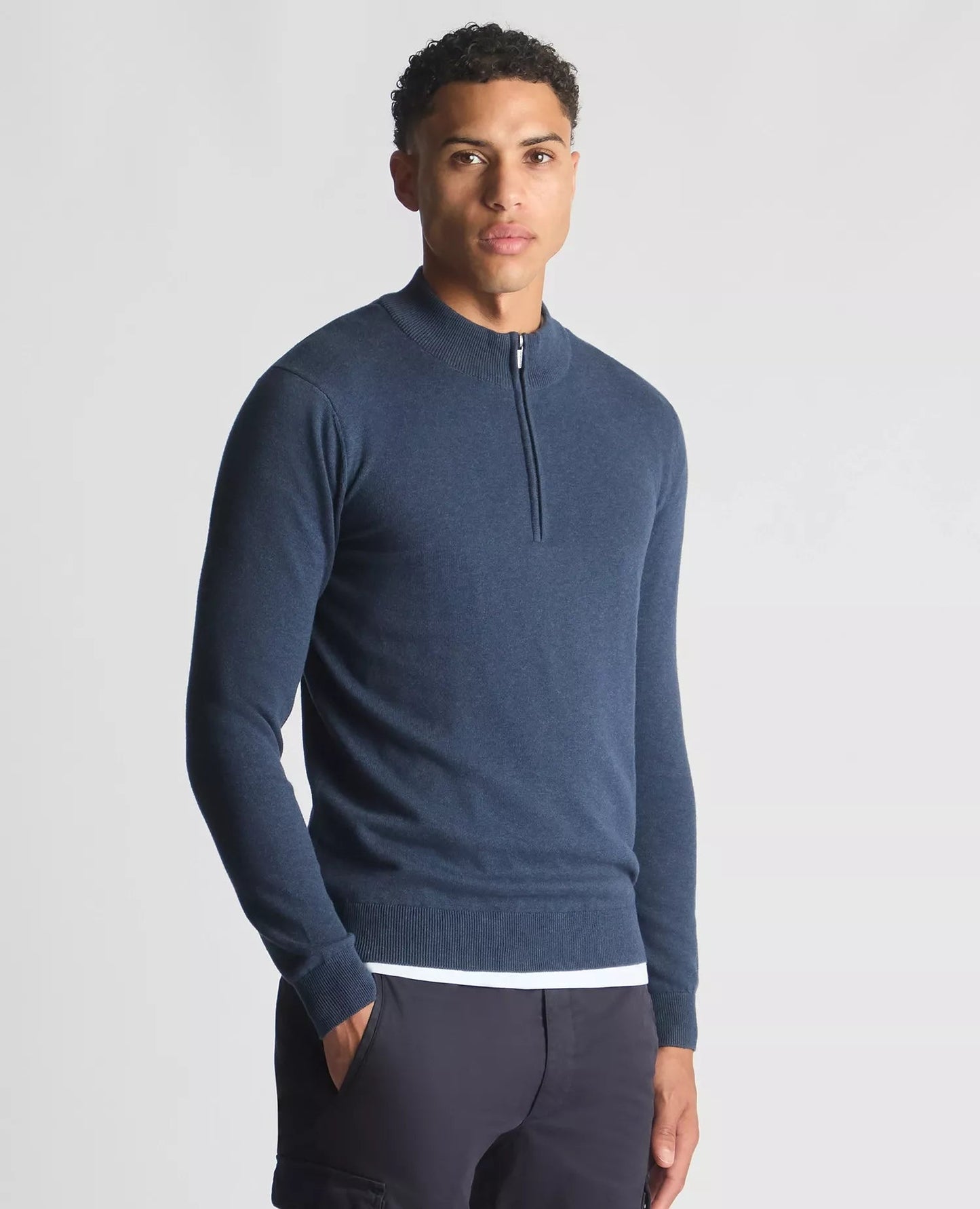 Remus Uomo Quarter Zip Cotton Sweater - Matt O'Brien Fashions