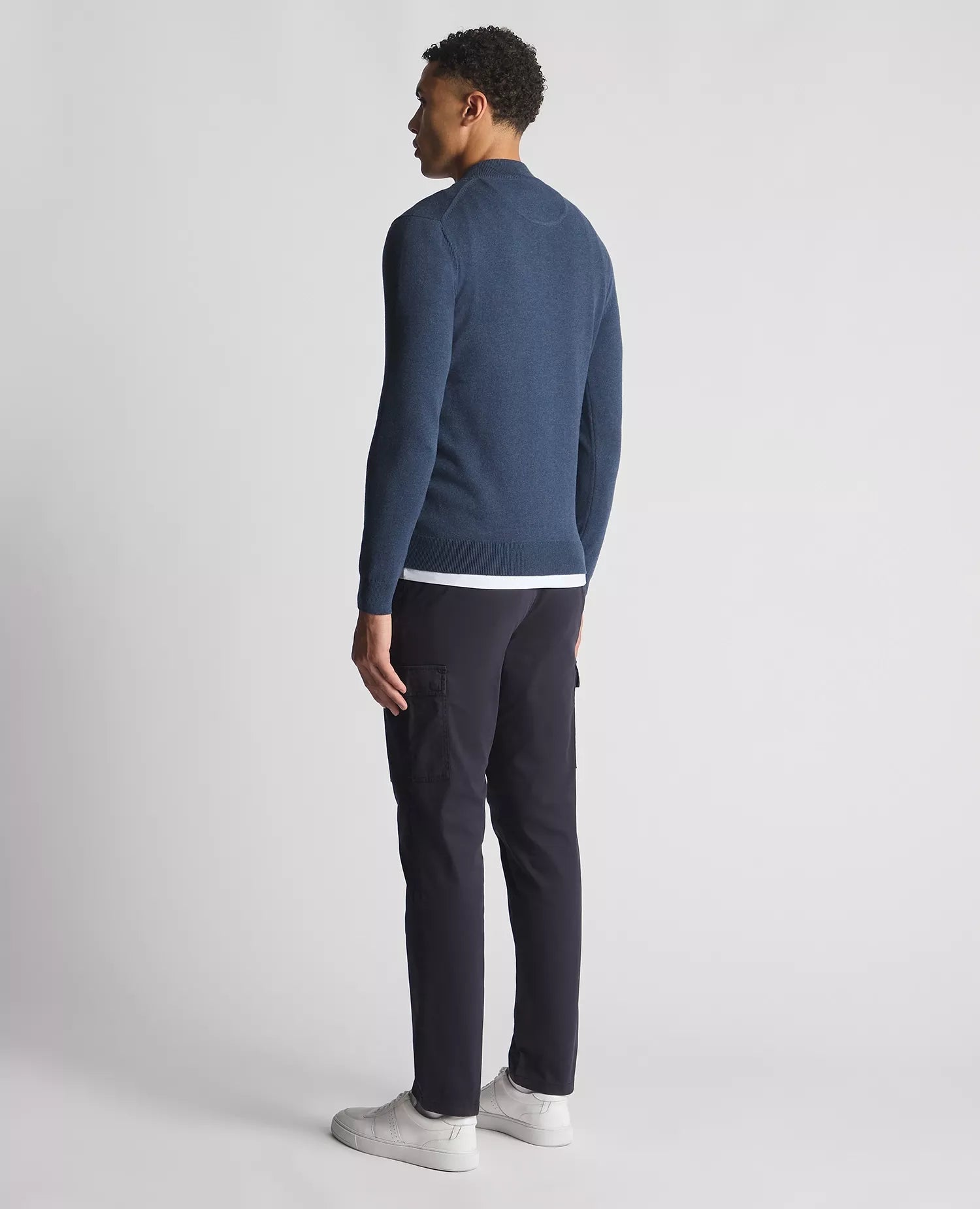 Remus Uomo Quarter Zip Cotton Sweater - Matt O'Brien Fashions