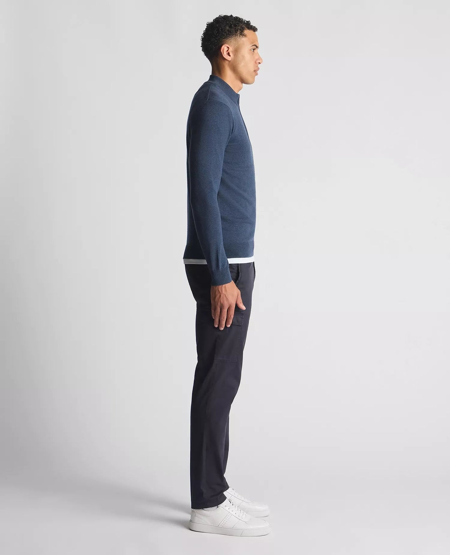 Remus Uomo Quarter Zip Cotton Sweater - Matt O'Brien Fashions