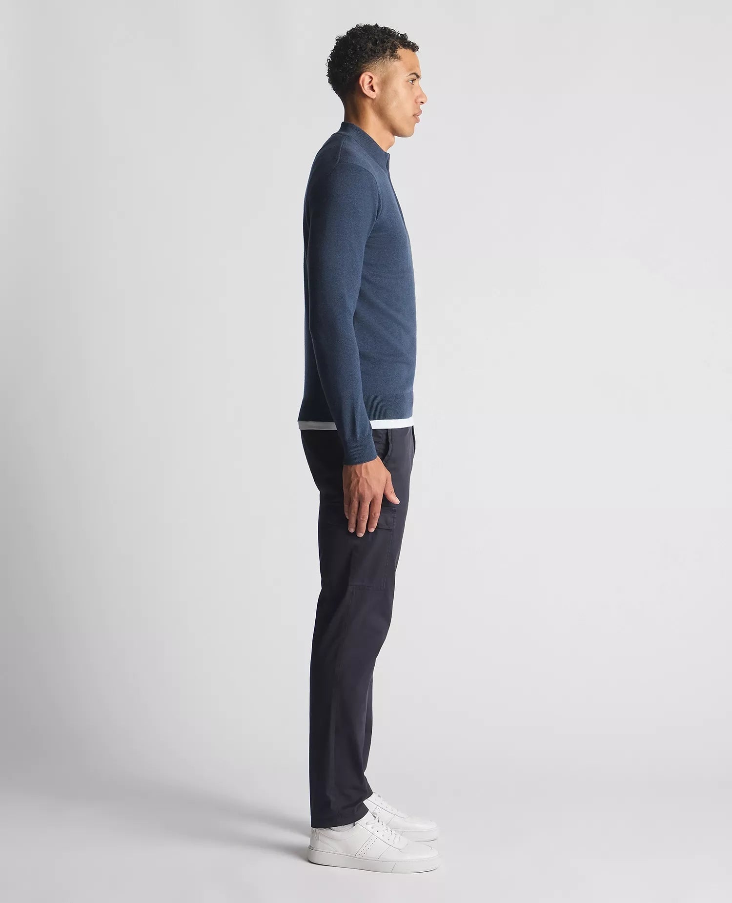 Remus Uomo Quarter Zip Cotton Sweater - Matt O'Brien Fashions
