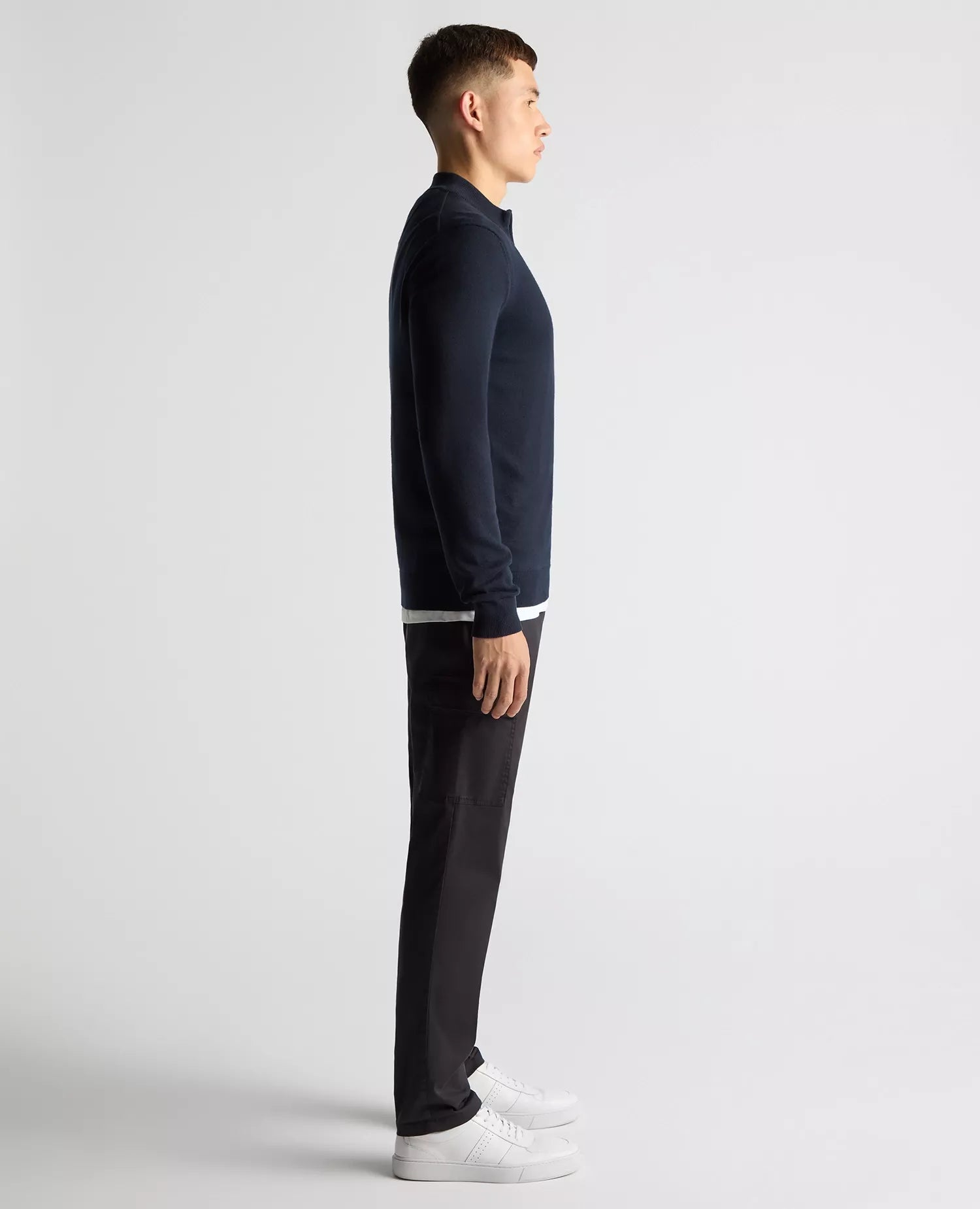 Remus Uomo Quarter Zip Cotton Sweater - Matt O'Brien Fashions