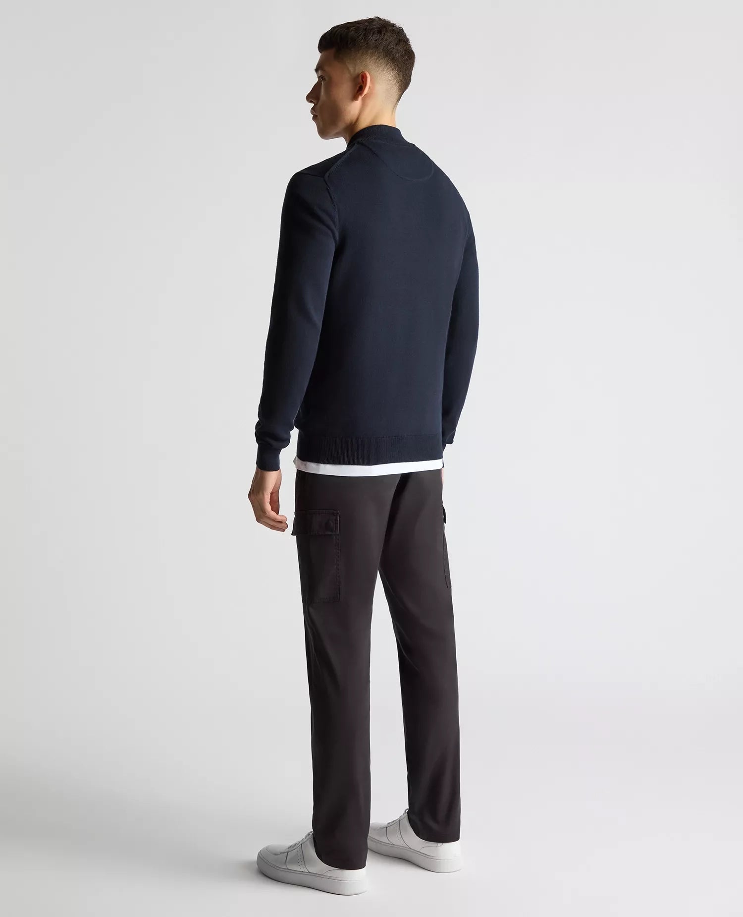 Remus Uomo Quarter Zip Cotton Sweater - Matt O'Brien Fashions