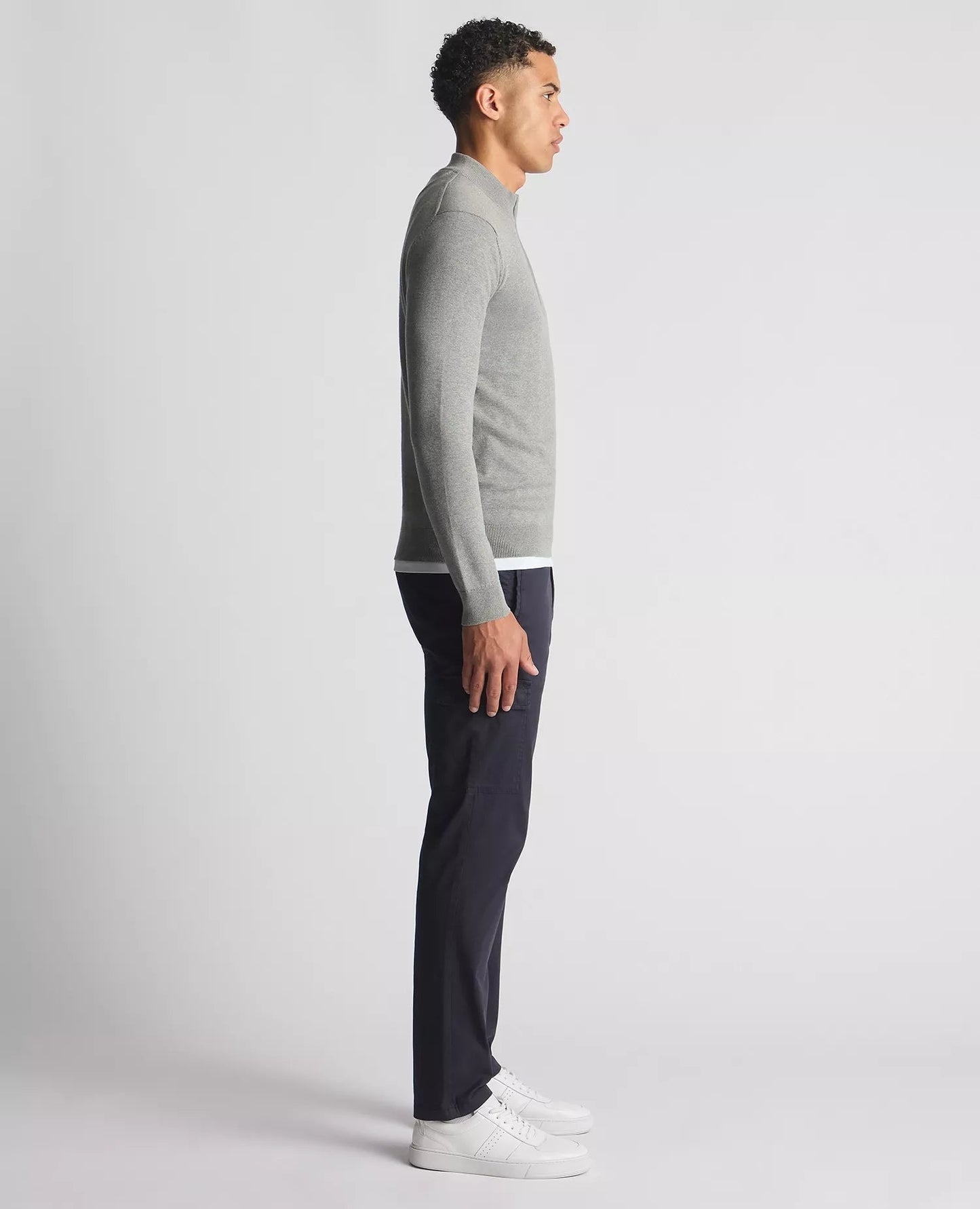 Remus Uomo Quarter Zip Cotton Sweater - Matt O'Brien Fashions