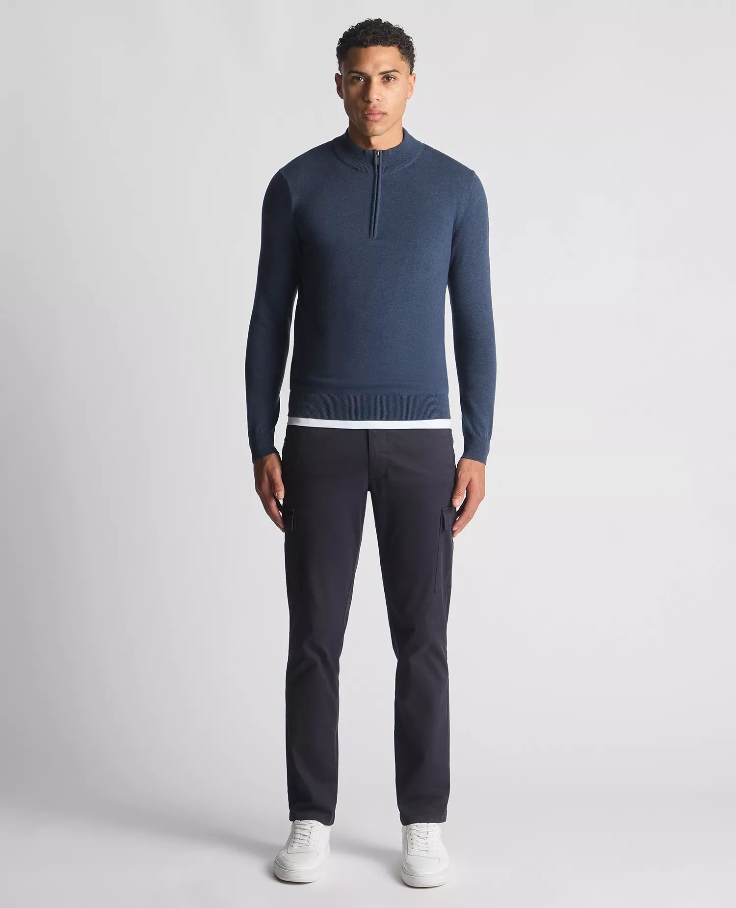 Remus Uomo Quarter Zip Cotton Sweater - Matt O'Brien Fashions