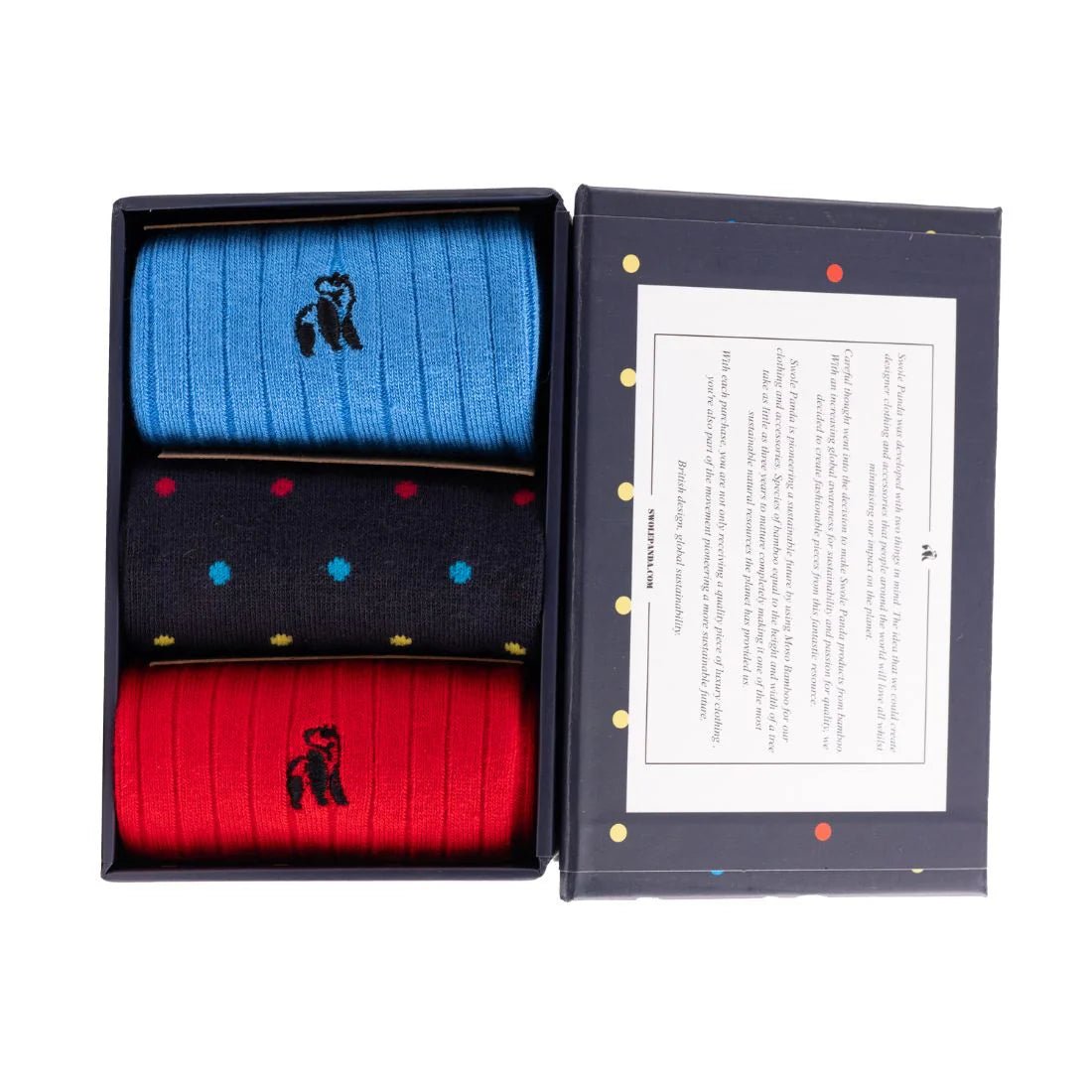 Swole Panda Multi 3 Pack Sock Box - Matt O'Brien Fashions
