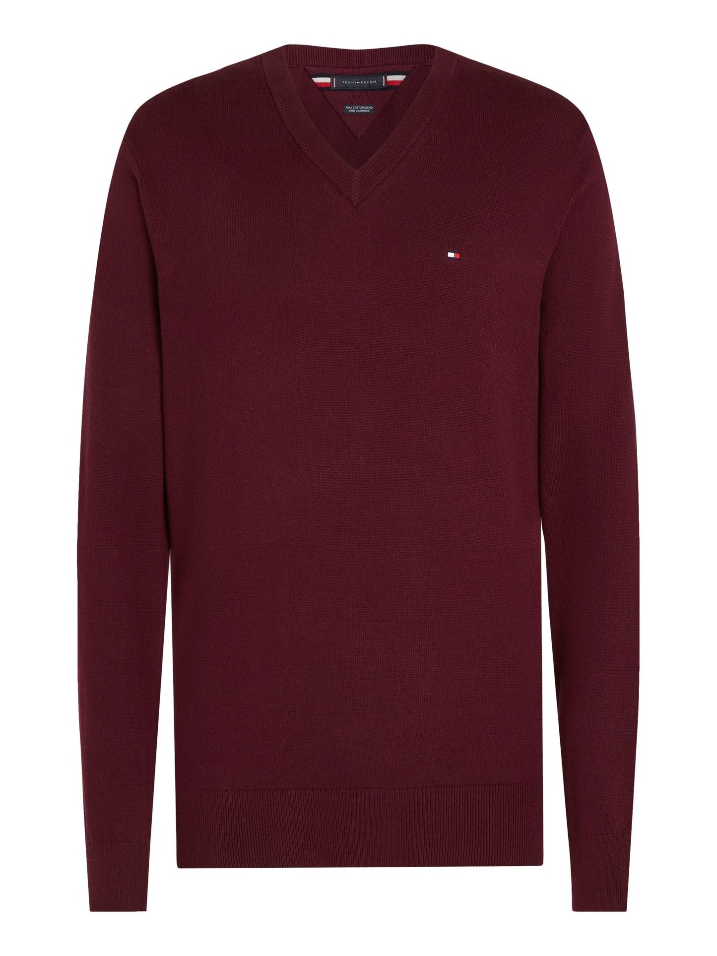 Tommy Hilfiger Cotton Cashmere V Neck Jumper - Matt O'Brien Fashions