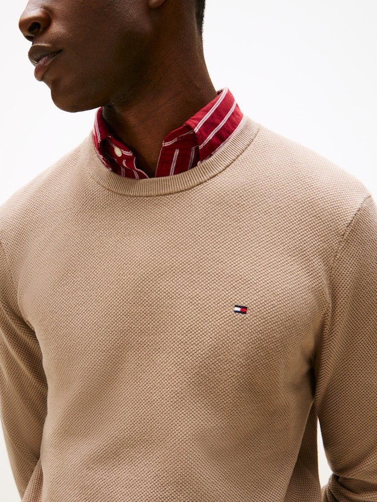 Tommy Hilfiger Essential Textured Crew Neck Jumper - Matt O'Brien Fashions