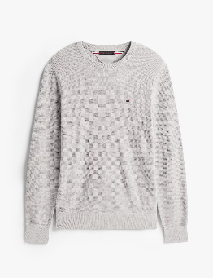 Tommy Hilfiger Essential Textured Crew Neck Jumper - Matt O'Brien Fashions
