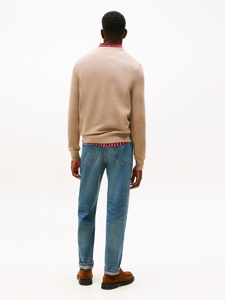 Tommy Hilfiger Essential Textured Crew Neck Jumper - Matt O'Brien Fashions