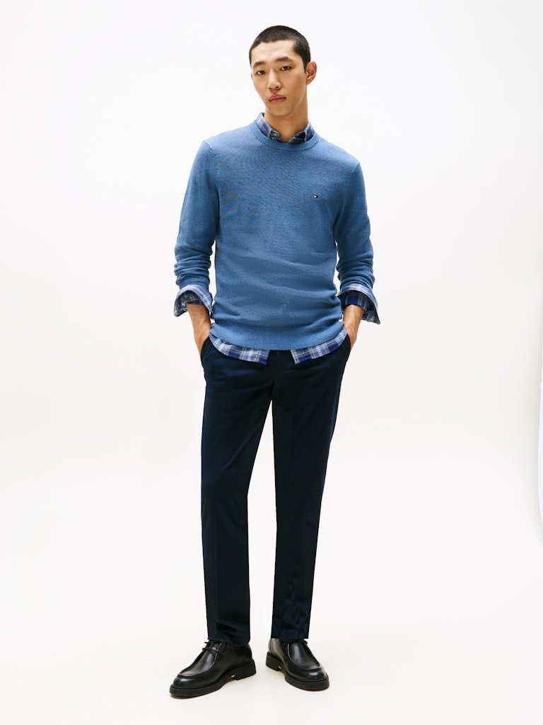 Tommy Hilfiger Essential Textured Crew Neck Jumper - Matt O'Brien Fashions