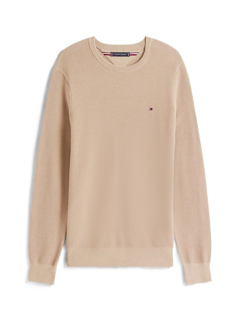 Tommy Hilfiger Essential Textured Crew Neck Jumper - Matt O'Brien Fashions