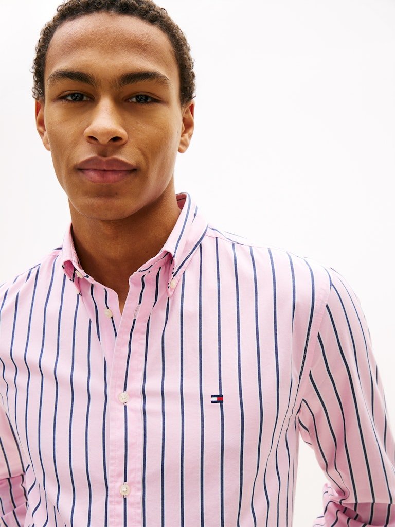 Tommy Hilfiger Flex Poplin Bold Stripe Regular Fit Shirt - Matt O'Brien Fashions