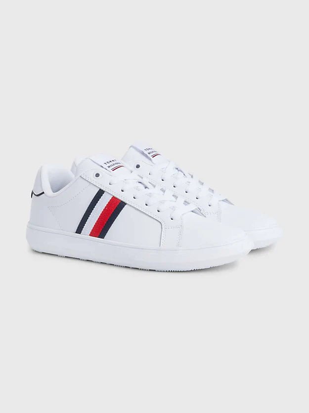 Tommy Hilfiger Signature Corporate Leather Cupsole Trainer - Matt O'Brien Fashions