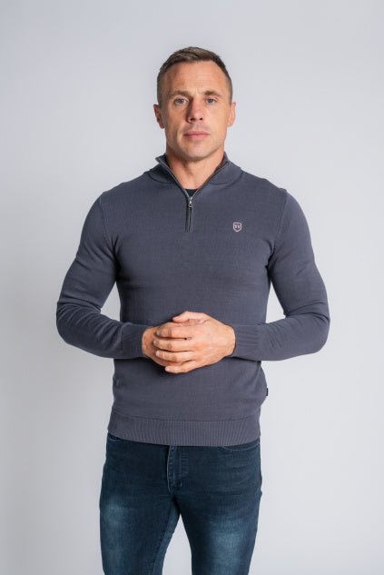 XV Kings Perpignan Quarter Zip Jumper - Matt O'Brien Fashions