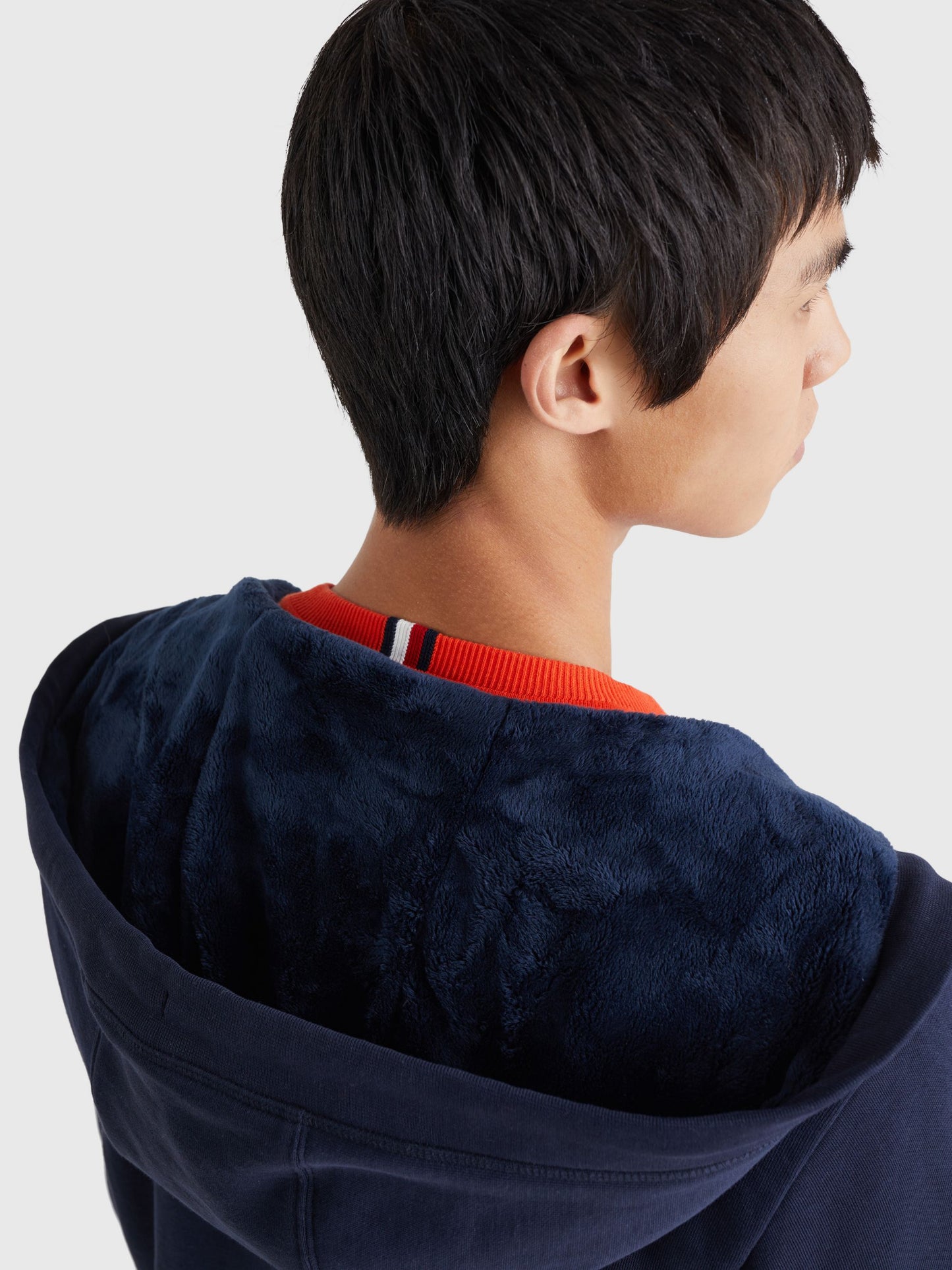 Tommy Hilfiger Tommy Logo Fur Lined Hoody Desert Sky