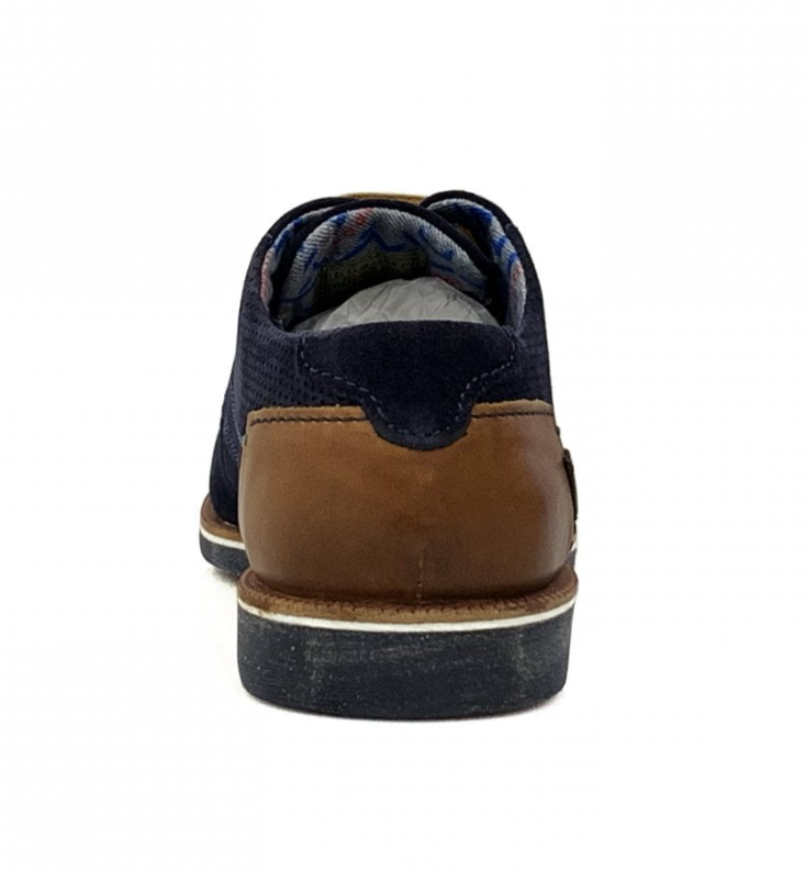 Bugatti Suede Lace Casual Shoes Dark Blue