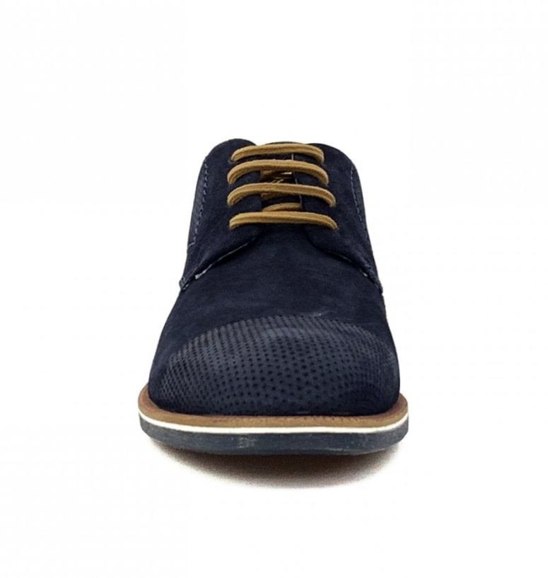 Bugatti Suede Lace Casual Shoes Dark Blue