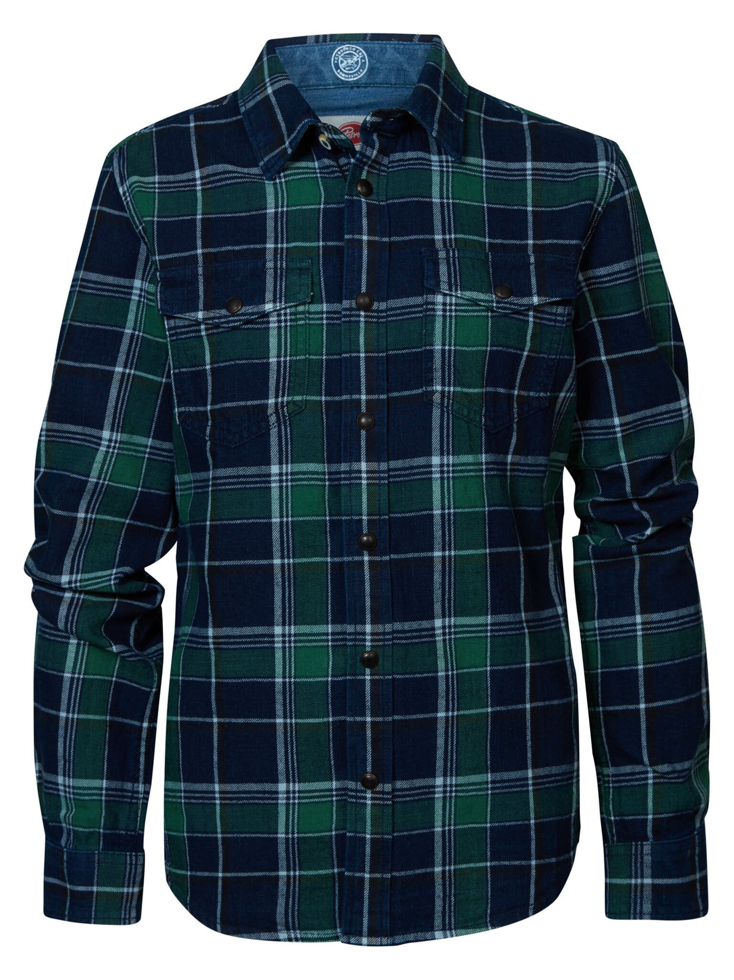 Petrol Industries Boys Check Shirt Green