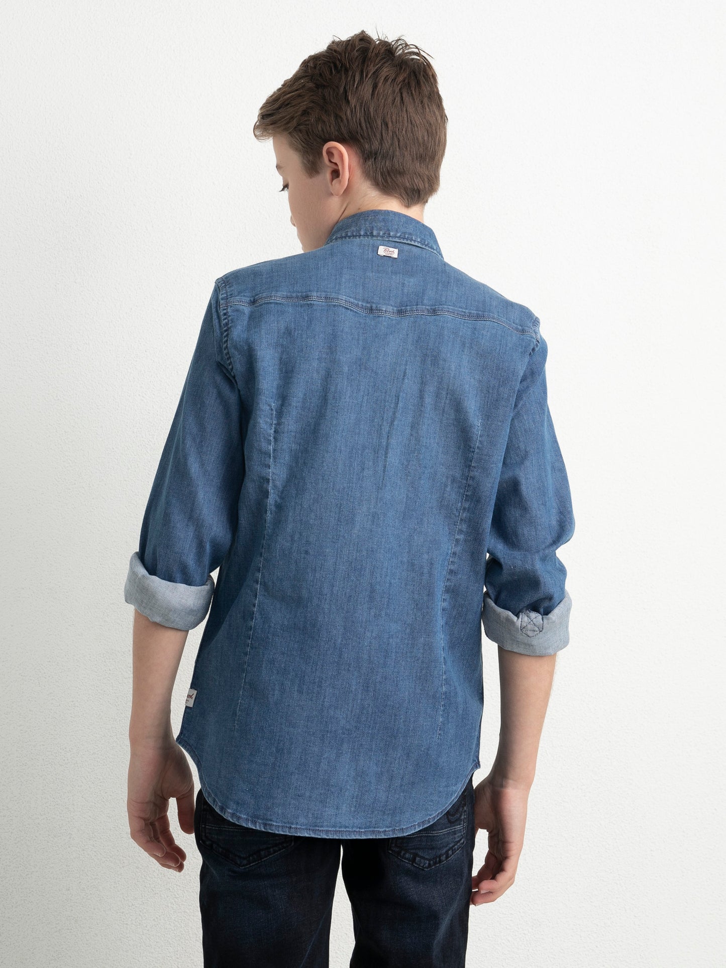 Petrol Industries Boys Denim Shirt Light Indigo