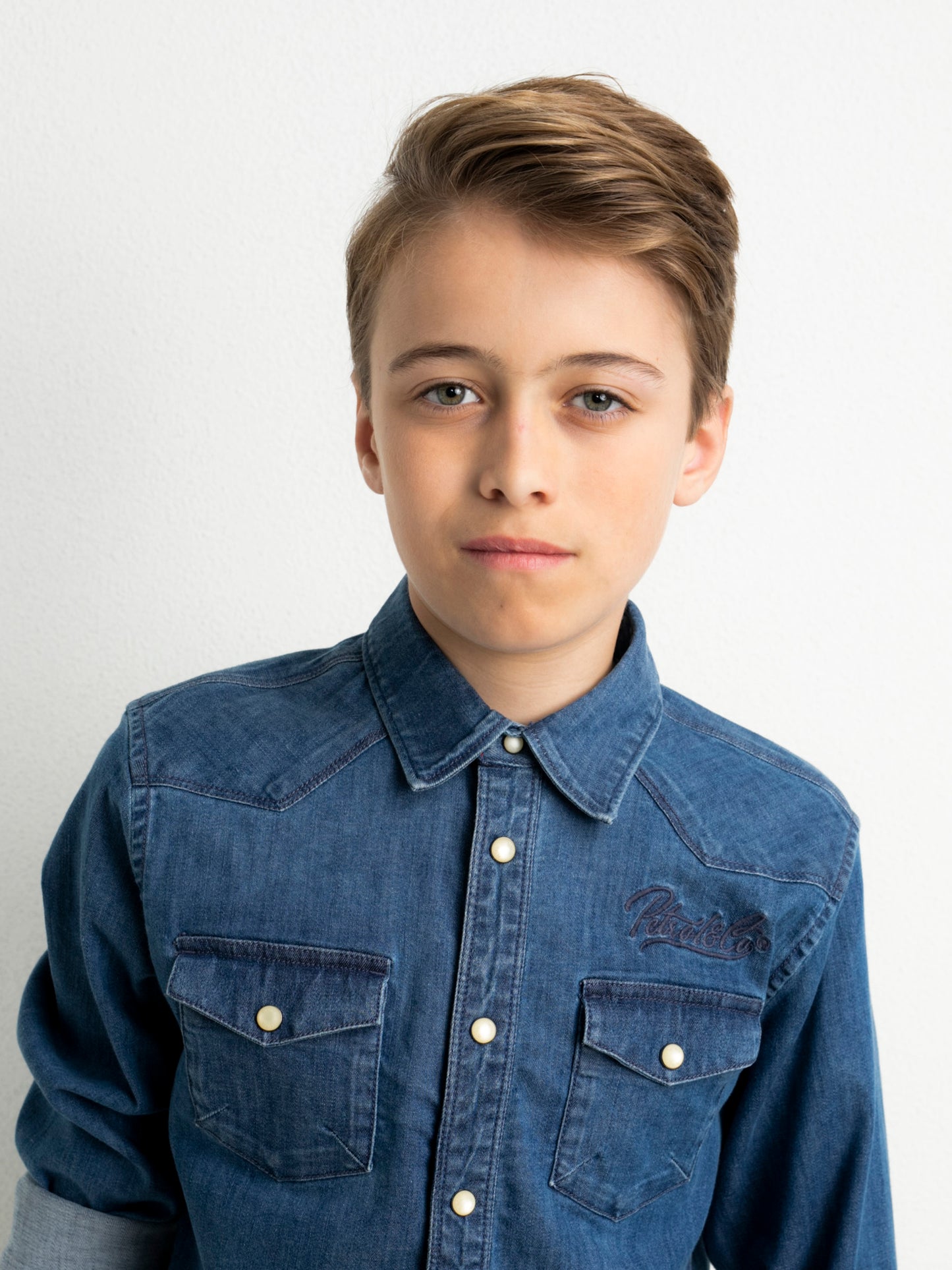 Petrol Industries Boys Denim Shirt Light Indigo