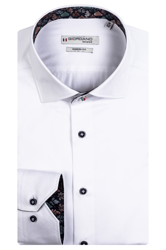 Giordano Maggiore Semi Cutaway Twill Shirt White