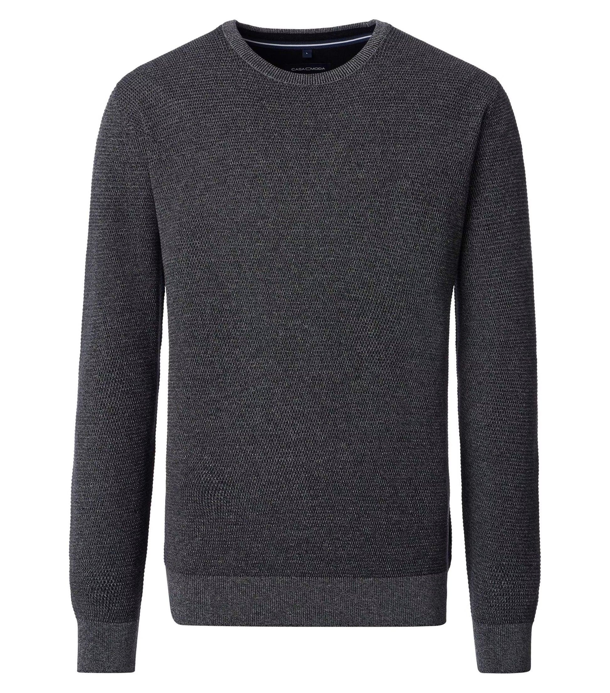 Dark gray sweater on a white background