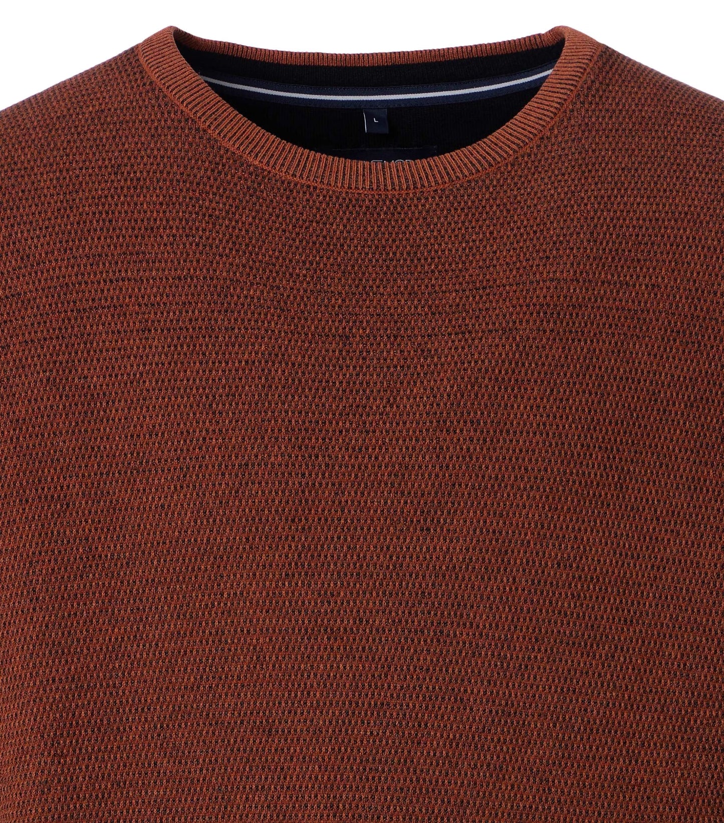 Rust sweater with a CasaModa brand logo on a white background
