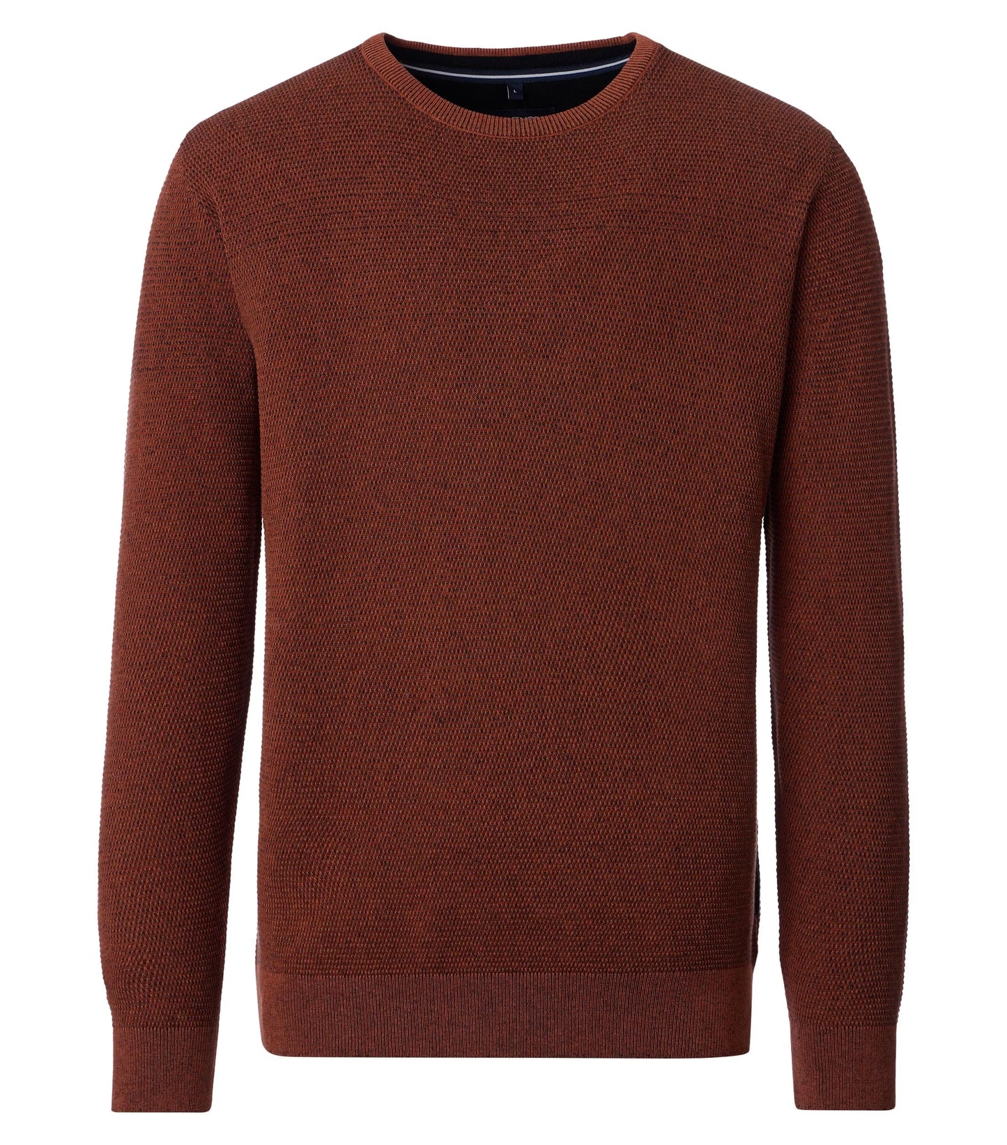 Rust sweater on a white background