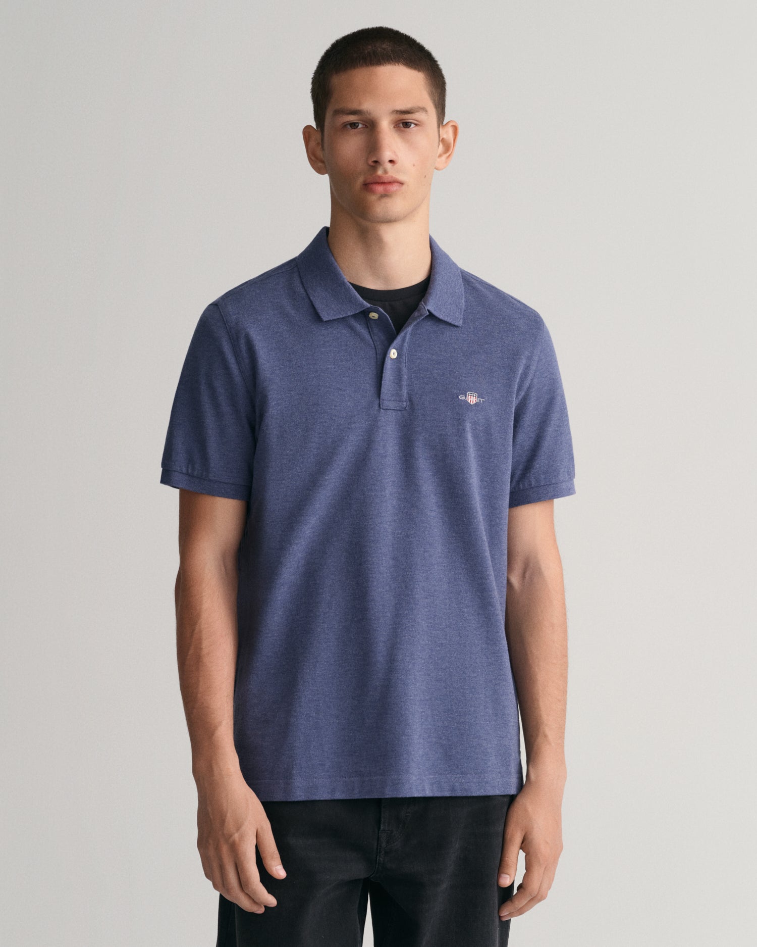 GANT Regular Shield Pique Polo Jeans Blue