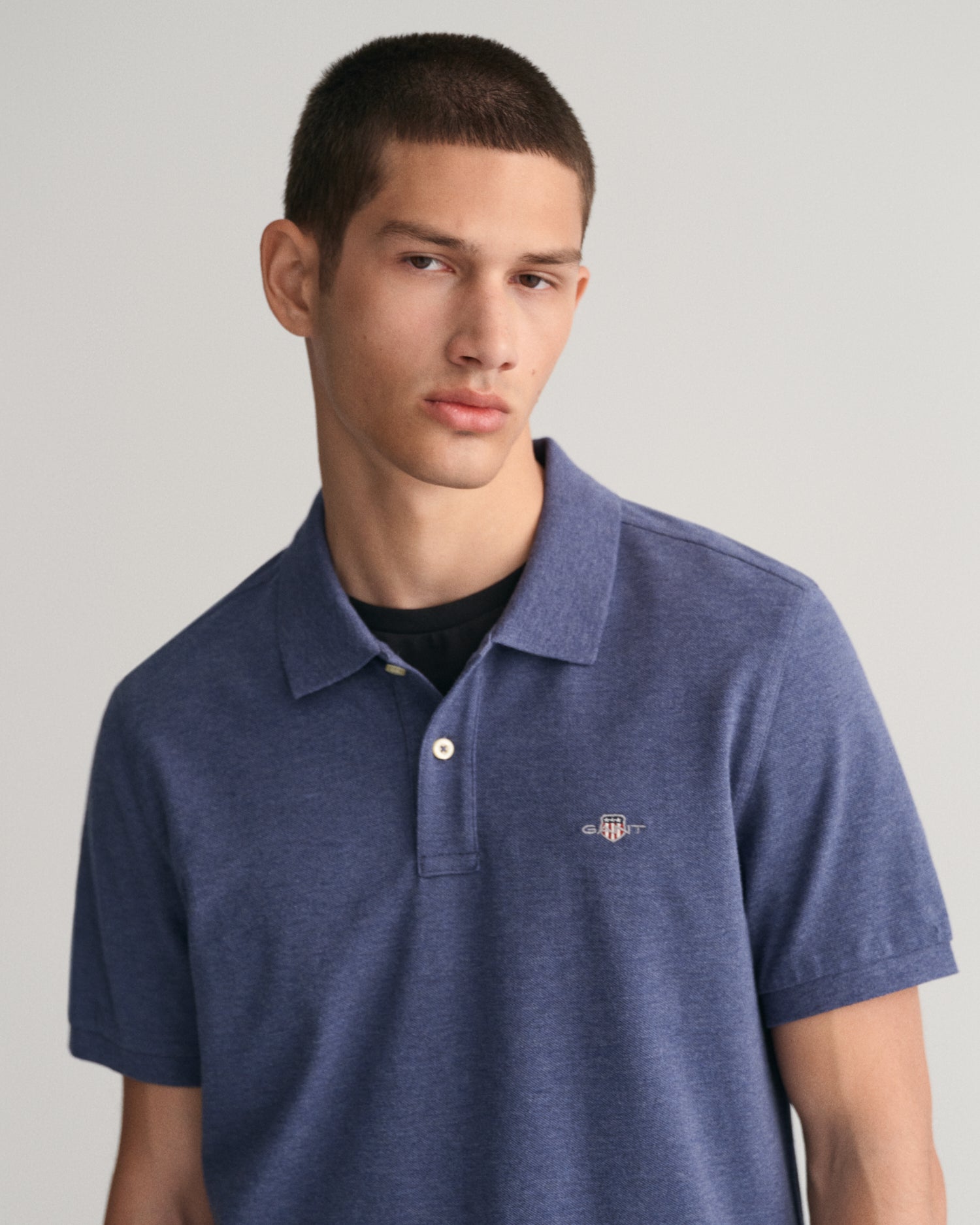 GANT Regular Shield Pique Polo Jeans Blue