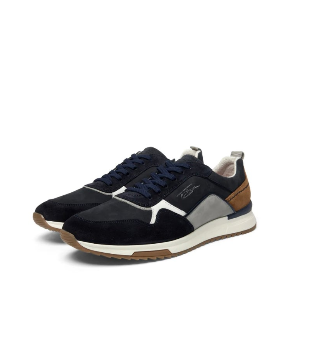 Lloyd and Pryce Tommy Bowe Shoes Prendergast Runner. Pair of navy runners on a white background  - Matt O'Brien Fashions 