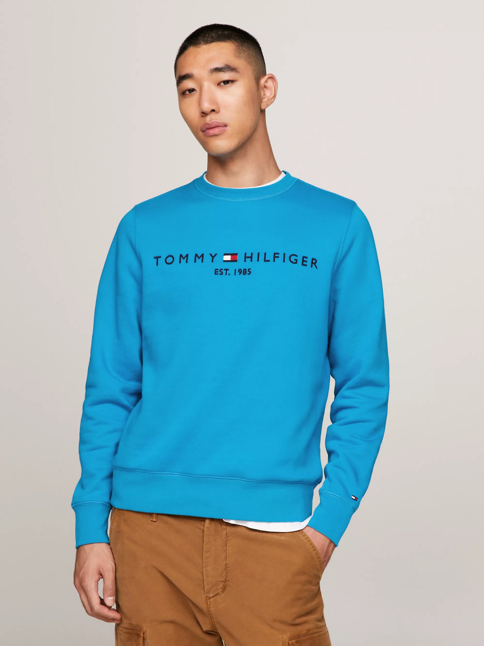 Tommy Hilfiger Tommy Logo Sweatshirt Cerulean Aqua