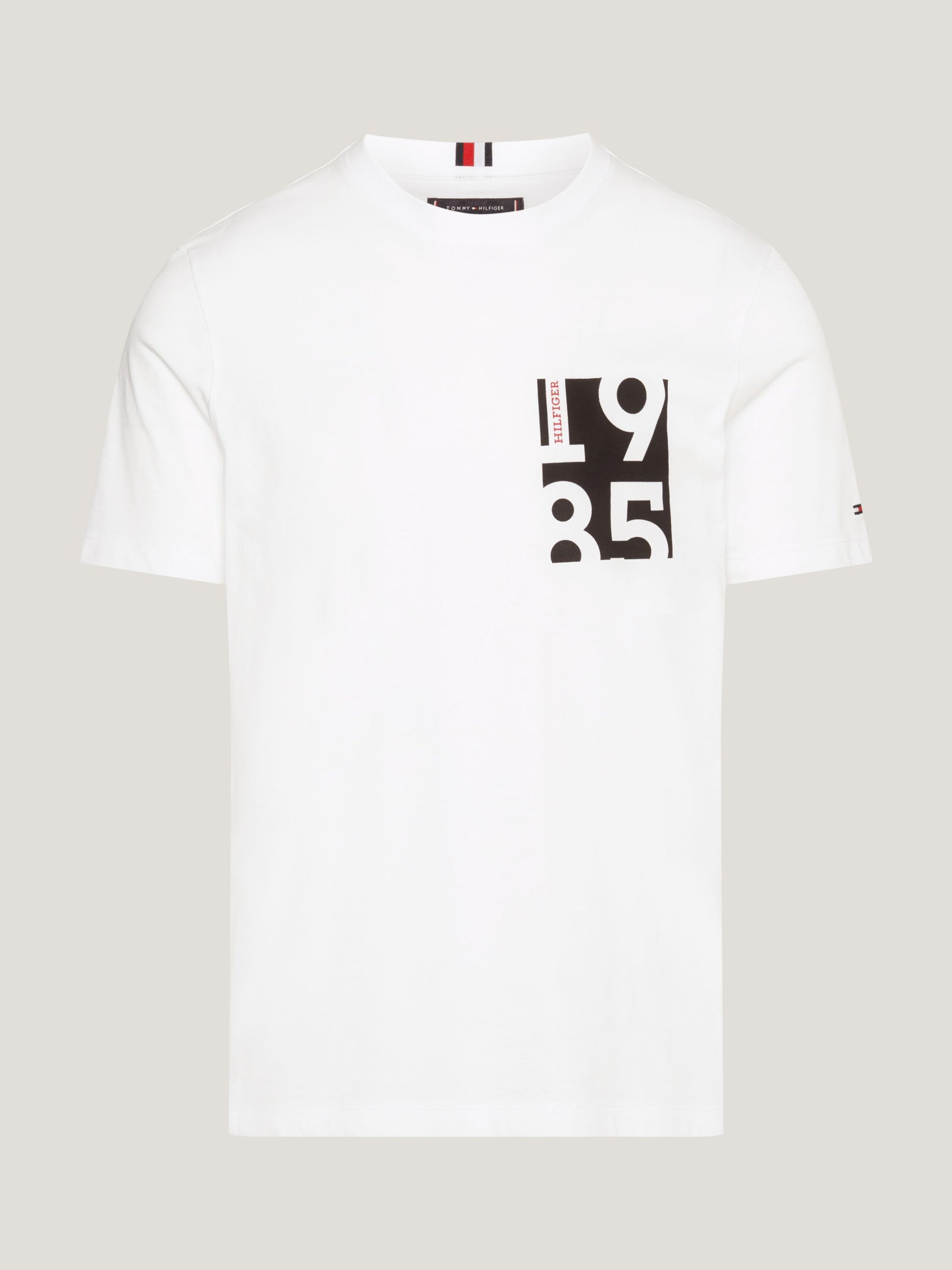 Tommy Hilfiger 1985 Logo Print T-Shirt White