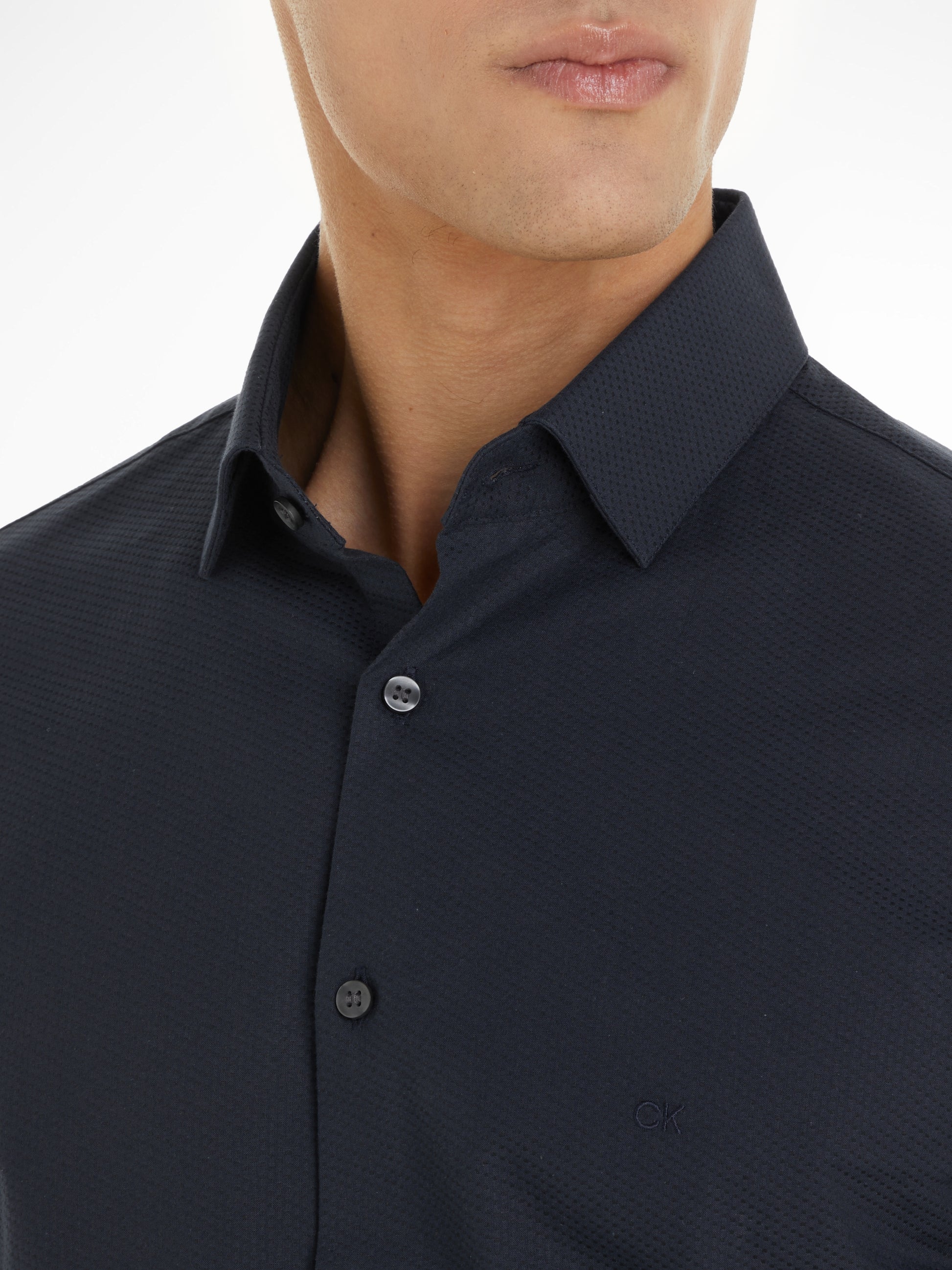 Calvin Klein Structure Easy Care Shirt Night Sky