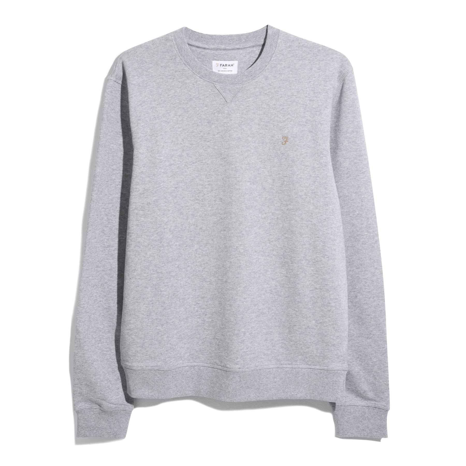 FARAH Tim New Crew Sweatshirt Light Grey