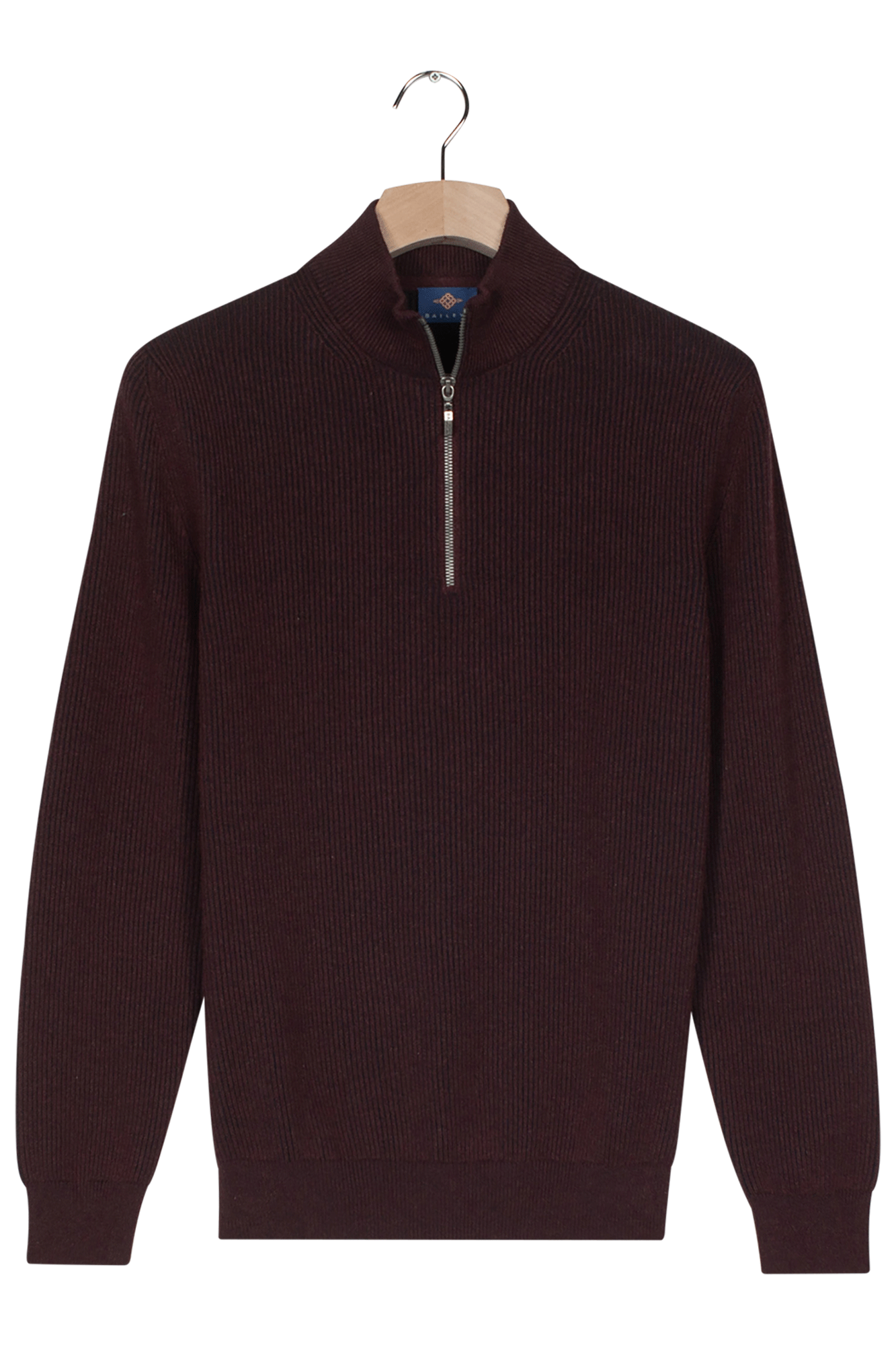 Baileys Ribbed Quarter Zip Jumper - Matt O'Brien Fashions