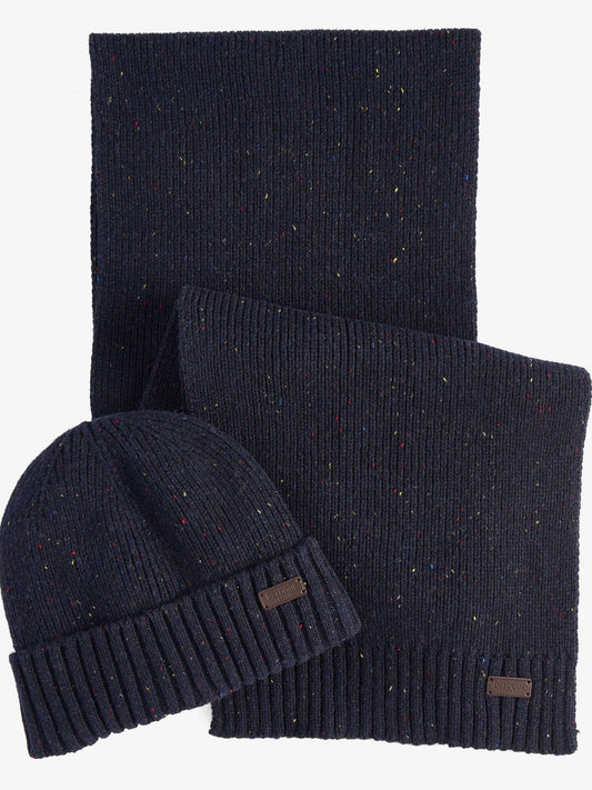 Barbour Carlton Fleck Beanie & Scarf Set - Matt O'Brien Fashions