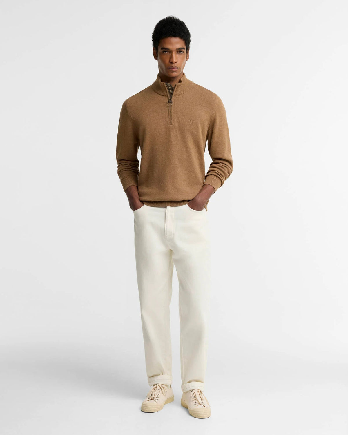 Barbour Cotton Quarter Zip Jumper - Matt O'Brien Fashions