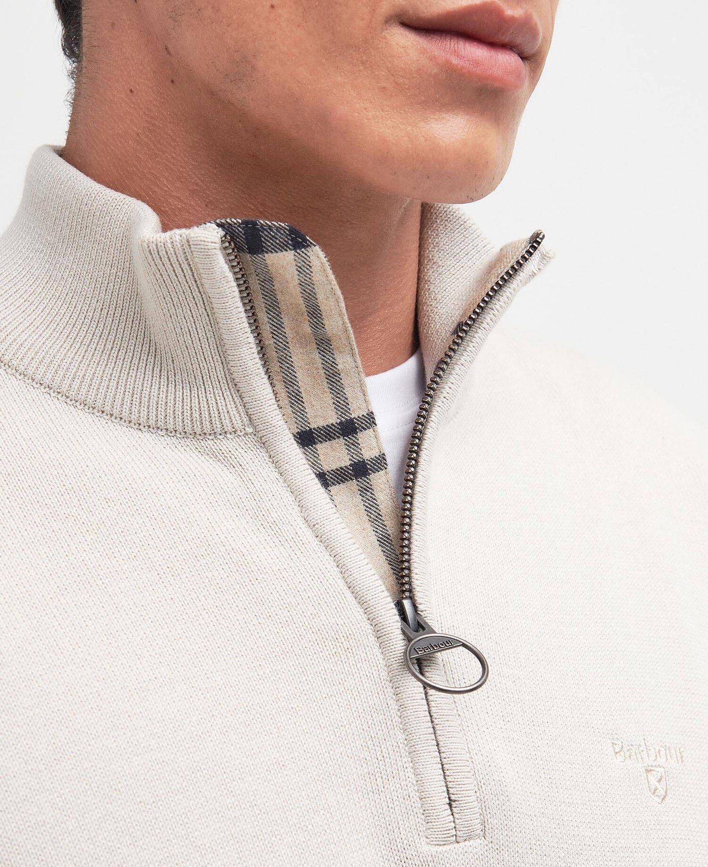 Barbour Cotton Quarter Zip Jumper - Matt O'Brien Fashions
