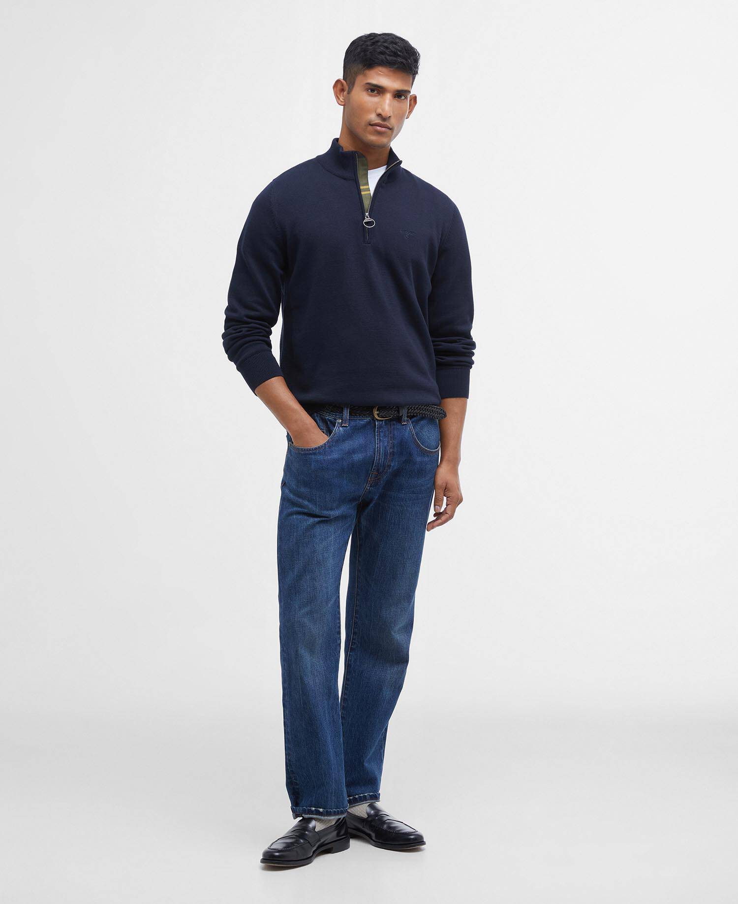 Barbour Cotton Quarter Zip Jumper - Matt O'Brien Fashions