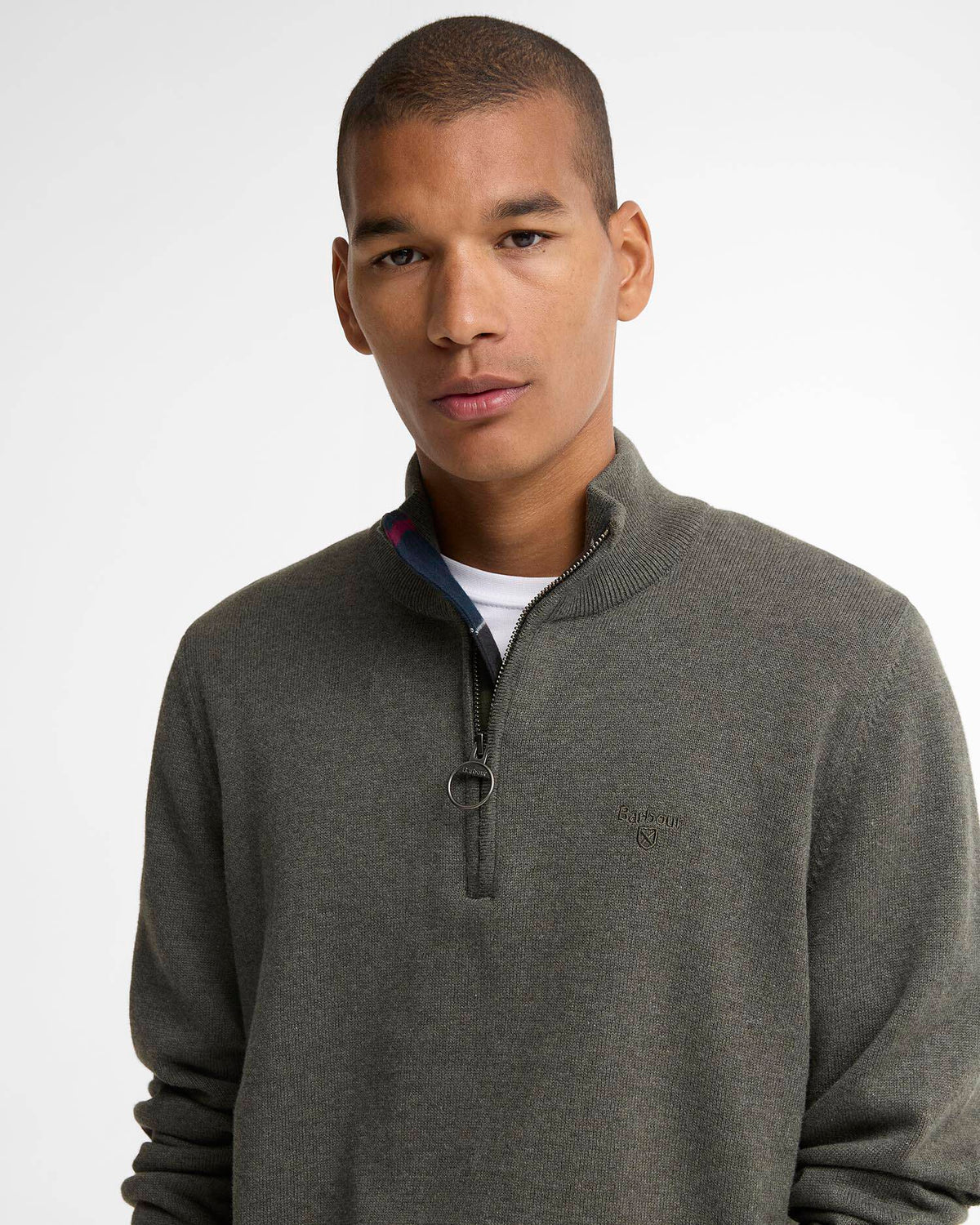 Barbour Cotton Quarter Zip Jumper - Matt O'Brien Fashions