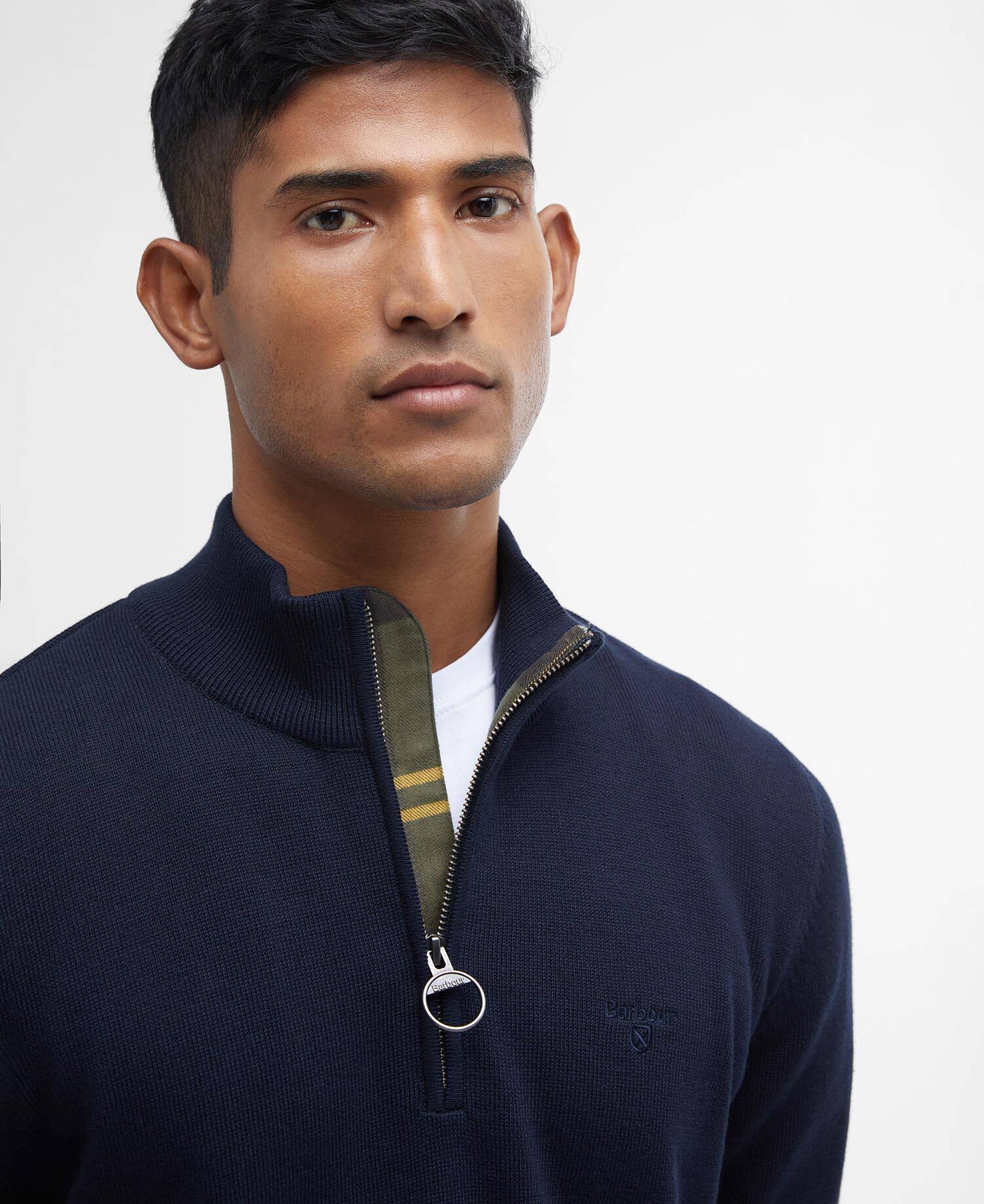 Barbour Cotton Quarter Zip Jumper - Matt O'Brien Fashions