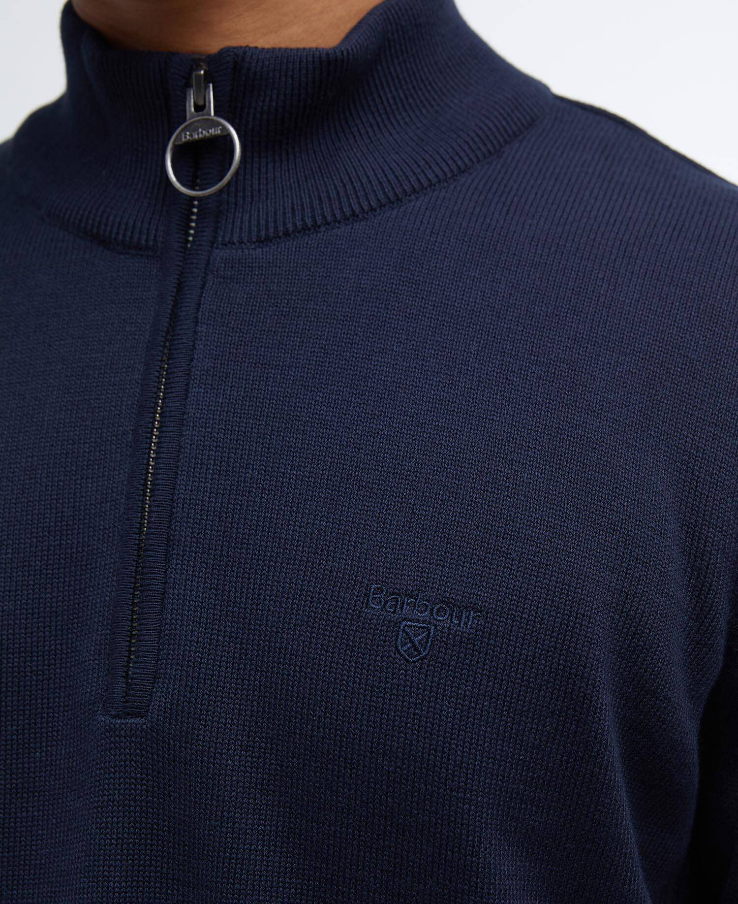 Barbour Cotton Quarter Zip Jumper - Matt O'Brien Fashions