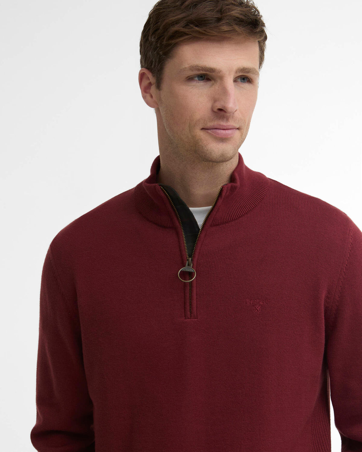 Barbour Cotton Quarter Zip Jumper - Matt O'Brien Fashions