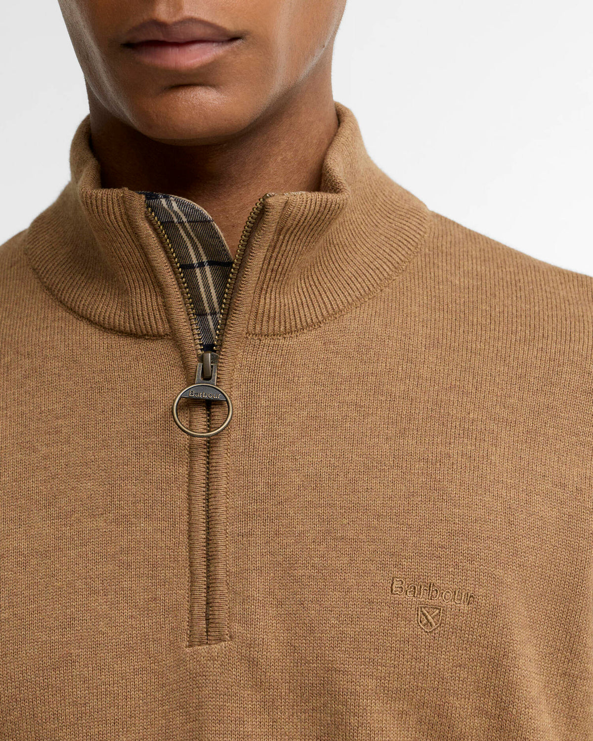 Barbour Cotton Quarter Zip Jumper - Matt O'Brien Fashions